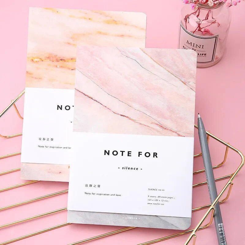 Marble Design Notebook | 80 Pages Stylish Journal for School, Office & Home