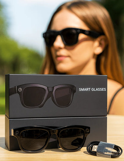 Smart Bluetooth Audio Glasses | Wireless Sunglasses with Built-in Speakers & Mic